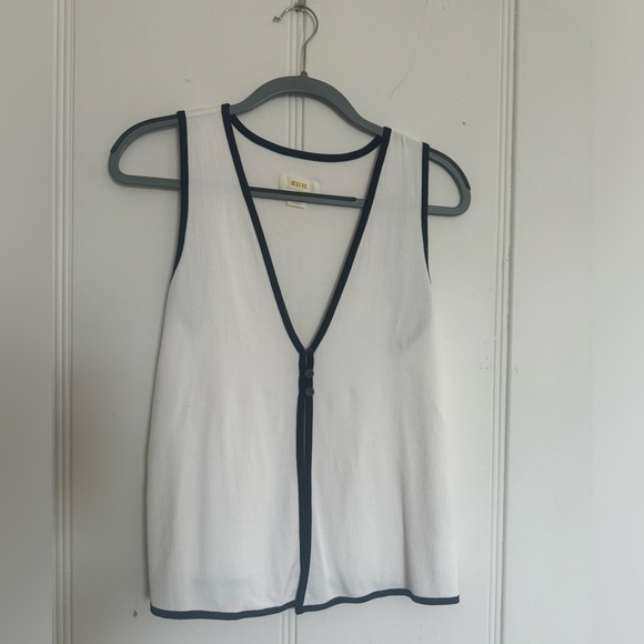 Anthropologie Maeve Colorblock Vest, Black and White, Size Medium - Picture 5 of 8